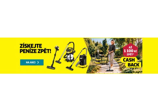 Kärcher CashBack 2026 – získejte až 1 100 Kč zpět a vyhrajte parní čistič SC 2 Deluxe