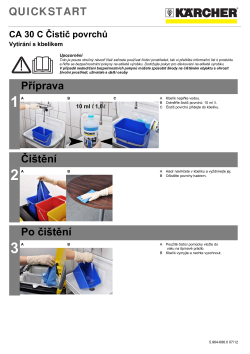 Návod k obsluze vč. bezpečnostních informací