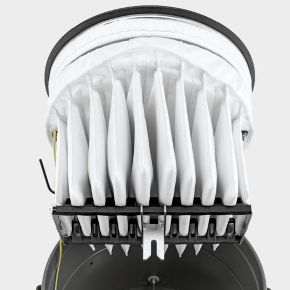 Omyvatelný kapsový filtr s dlouhou životností a elektrické čištění filtru