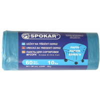 Spokar - Sáčky na tříděný odpad 60L - 10 ks, modré - na papír, 8300251200