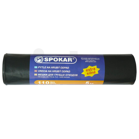 Spokar - Pytle na hrubý odpad 110L - 5 ks, LDPE, extra silné, 8300244200