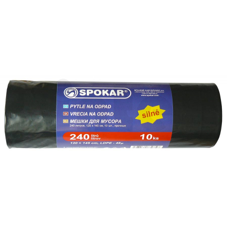 Spokar - Pytle na odpad 240L - 10 ks, LDPE, silné, 8300245200