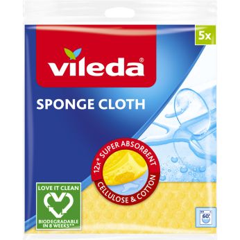 Vileda houbový hadřík 18 x 18,4 cm - 5 ks