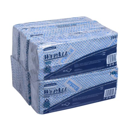 KIMBERLY-CLARK WYPALL* X50 Čisticí utěrka, skládané, modrá, 6x50 utěrek 7441