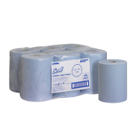 KIMBERLY-CLARK Ručníky Scott Slimroll, modré, 6 rolí x 165 m, 6658