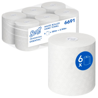 KIMBERLY-CLARK Scott Essential Ručníky v roli, 6 x 350 m, bílé 6691