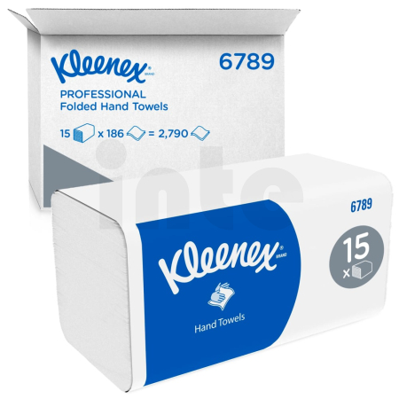 KIMBERLY-CLARK PROFESSIONAL Kleenex Interfold Ručníky 15 balení x 186 ks, 6789