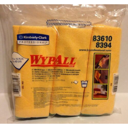 KIMBERLY-CLARK WYPALL Utěrky mikro, žluté, 40x40cm, 1 bal/6 ks 8394