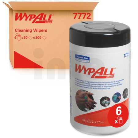 KIMBERLY-CLARK PROFESSIONAL WypAll čistící utěrky v dóze 6 x 50 ks 7772