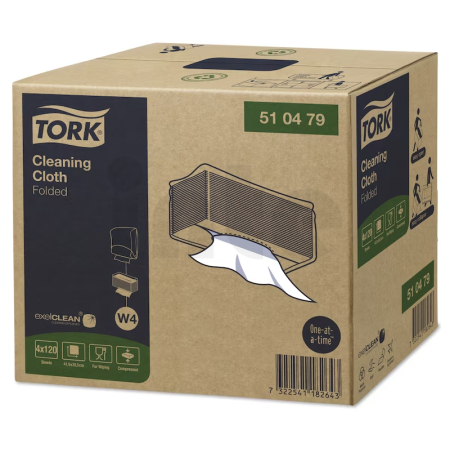 Tork jemná čisticí utěrka, W4, 1 vrstva, 4 bal. x 120 kusů, 510479