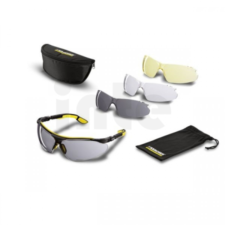 Inovativní bezpečnostní brýle Kärcher ve sportovním designu se třemi různými skly