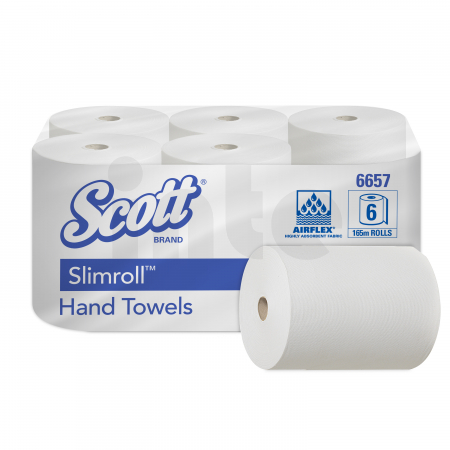 KIMBERLY-CLARK PROFESSIONAL Scott Slimroll papírové ručníky 6 x 165 m bílé, 6657