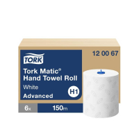 TORK Matic papírové ručníky v roli H1, 2 vrst., 150 m, 6 rolí 120067