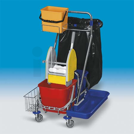 EASTMOP CLAROL PLUS VI úklidový vozík - držák pytle, kbelík, boční koš, podpěra mopu