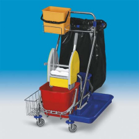 EASTMOP CLAROL PLUS VI úklidový vozík - držák pytle, kbelík, boční koš, podpěra mopu