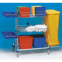 EASTMOP KOMBI UNI úklidový vozík - 4 kbelíky, 2 vaničky, držák pytle