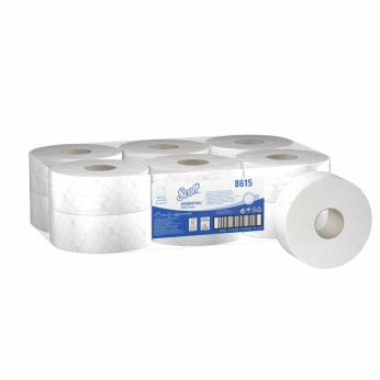 KIMBERLY-CLARK SCOTT Toaletní papír Mini Jumbo, bílá, návin 200m, 500 útž., prům.20cm 12ks 8615