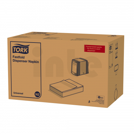 TORK bílý ubrousek do zásobníku Fastfold, N2, 10 800 ks 10933