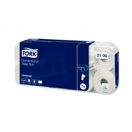 TORK toaletní papír konvenční role Universal – 2vrstvé - 6 bal. x 10 rolí x 250 útržků