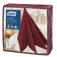 TORK Linstyle® burgundy ubrousek – večeře 600 ks 478855