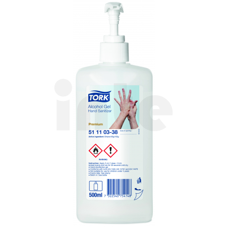 TORK Alcohol gelový dezinfekční prostředek na ruce 500 ml (biocid), 12 ks