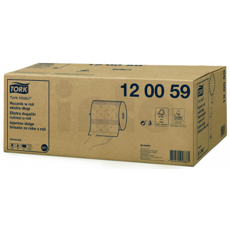 TORK Matic® papírové ručníky v roli – extra dlouhá role - 6 ks, H1, 120059
