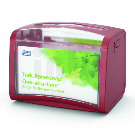 TORK Xpressnap® stolní zásobník na ubrousky, červená, N4, 272612
