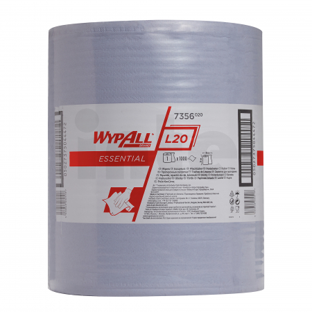 KIMBERLY-CLARK WYPALL* L20 Utěrky, velká role, modrá, 38x35cm, 1role/1000útr. 7356