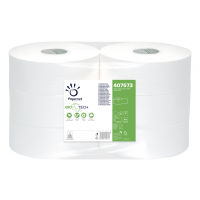 PAPERNET - Bílý toaletní papír JUMBO SUPERIOR BIOTECH 27, 2 vrstvý, 810 útržků, role 247,05 m,1 balení - 407573