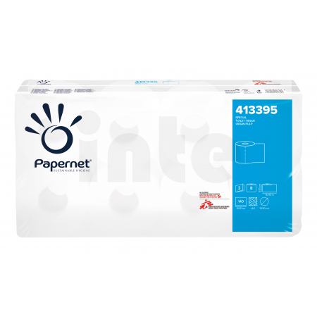 PAPERNET - Bílý toaletní papír SPECIAL, 2 vrstvý, 140 útržků, role 15,4 m - 413395